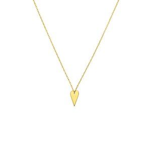 14K Solid Gold Mini Heart Engravable Necklace